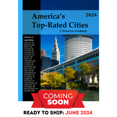 America's Top-Rated Cities, 4 Volume Set, 2024