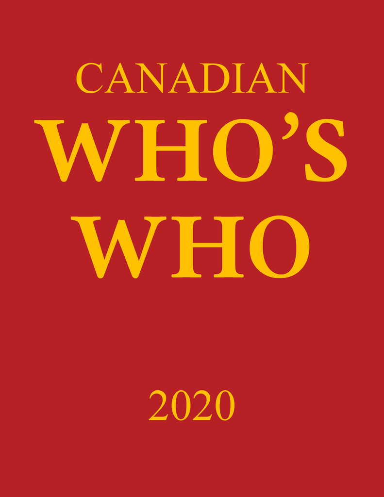 Canadian Who's Who 2020