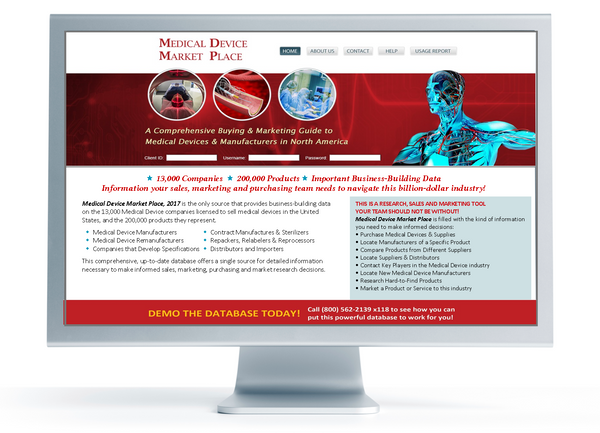 Medical Device Market Place Online (Annual Subscription)